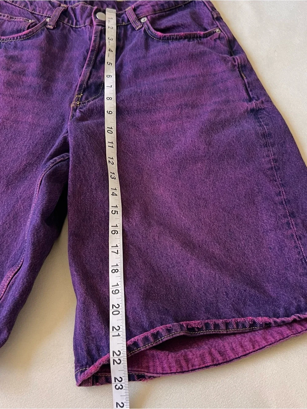 Jorts Pink Purple Unique Rare Zara Violet Denim Shorts Blokecore Baggy Y2K